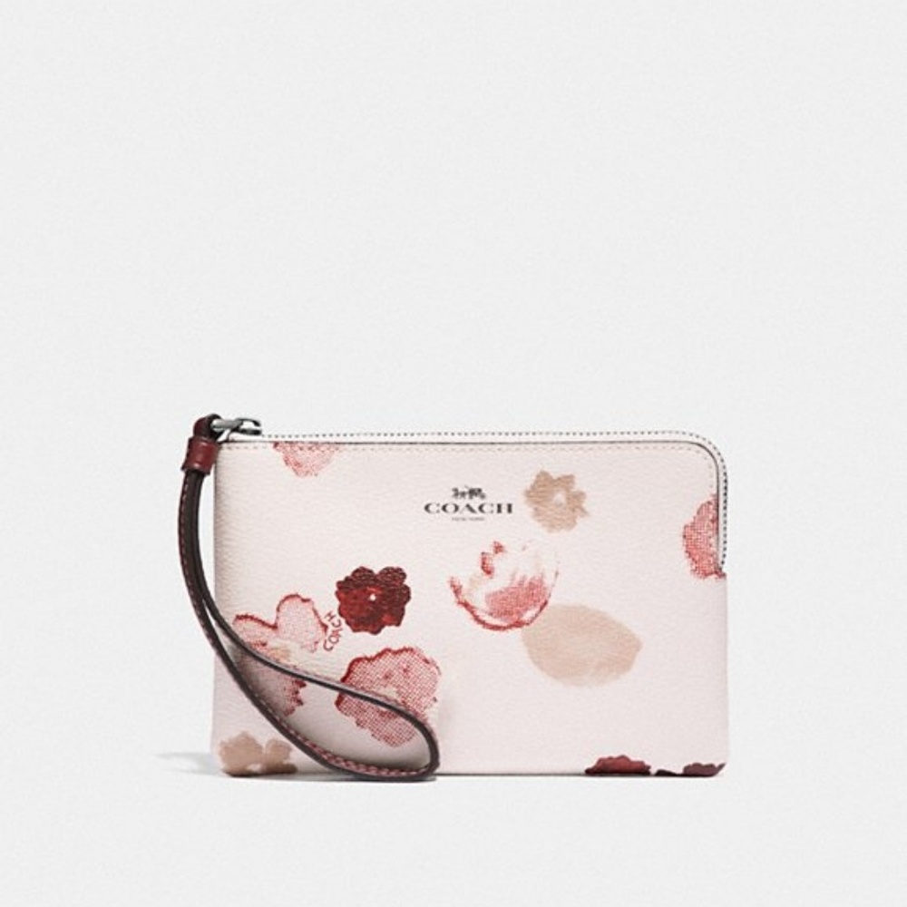NWT Corner Zip Wristlett Floral Print F39056 - Picture 2 of 2